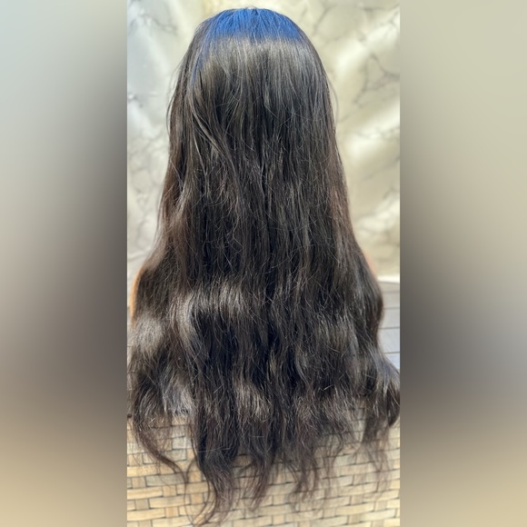 Pre styled 💯% human hair 13x6 natural brown lace frontal 26 inch wig - Picture 12 of 15